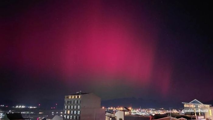 Se generaron auroras boreales en Ushuaia producto de una tormenta solar