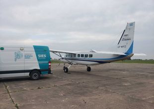 Un bebé de pocos días de vida fue trasladado hacia La Plata en un vuelo sanitario