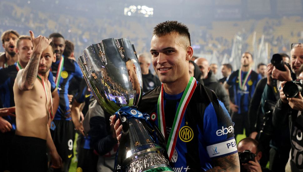 Inter salió campeón de la Supercopa de Italia, con un gol de Lautaro Martínez