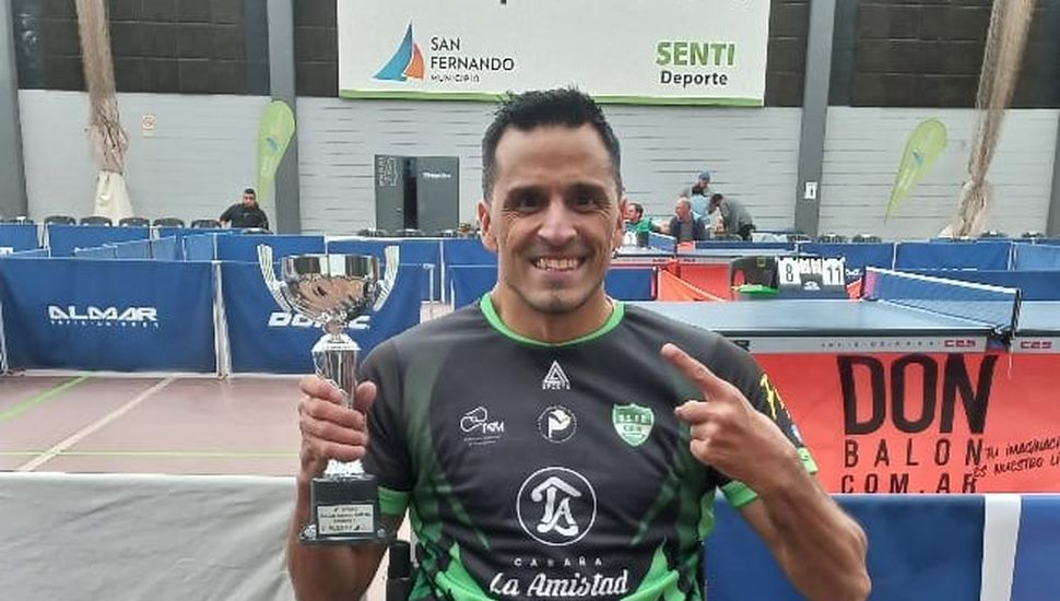 Un pergaminense se consagró campeón del cuarto torneo de Tenis de Mesa Adaptado