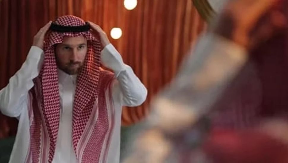Messi protagonizó una publicidad para una firma de ropa de Arabia Saudita
