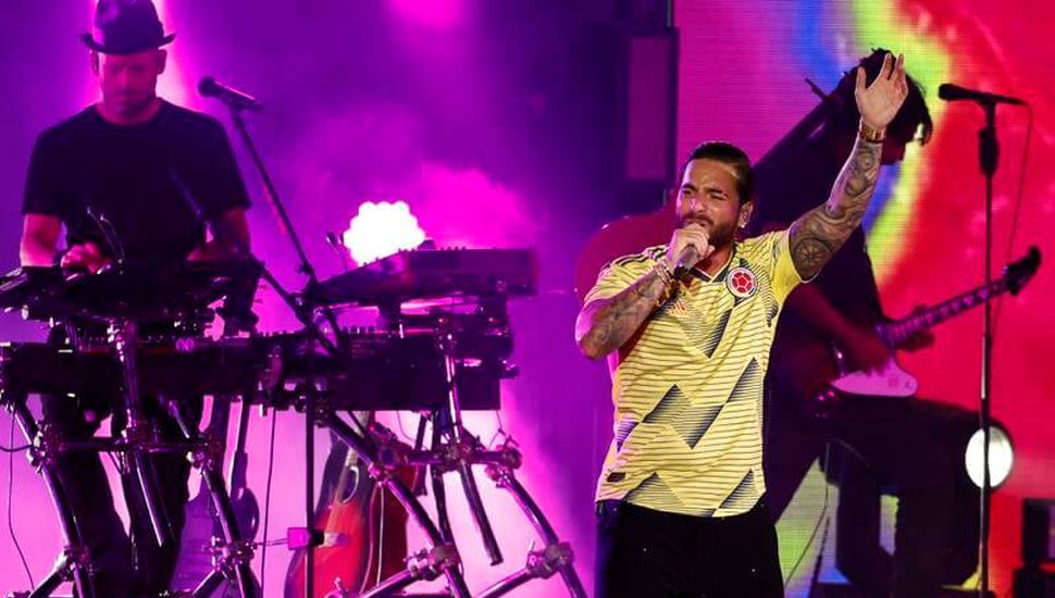 Maluma brilló en Fan Fest en a previa al inicio del Mundial