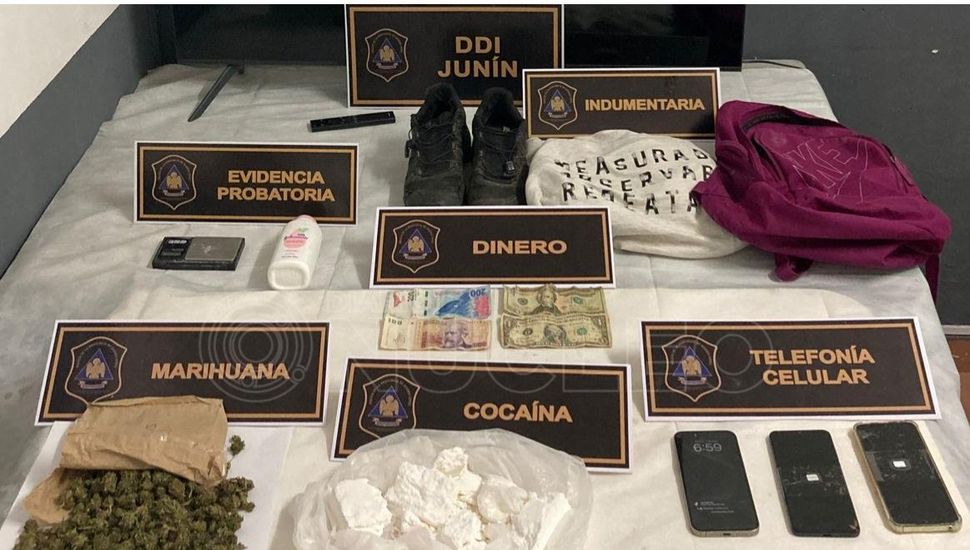 Secuestraron más de medio kilo de cocaína en Rojas