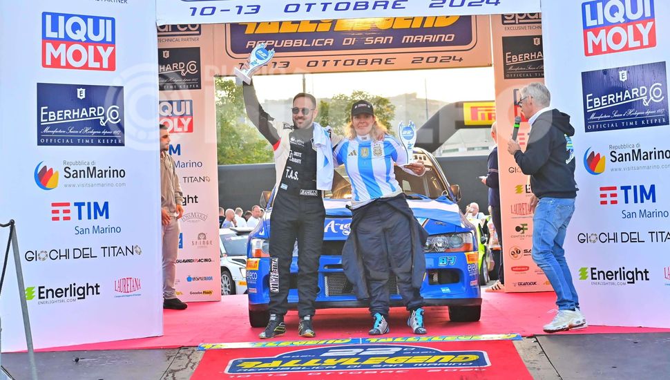 Lisandro Bahillo, el piloto de Rojas que brilló en el Rally Legend de San Marino