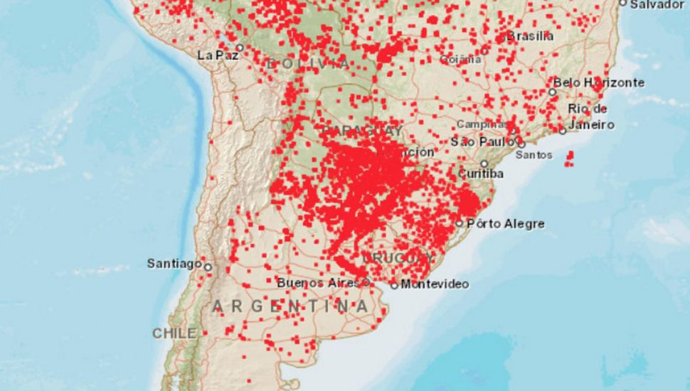 Un mapa permite seguir todos los incendios del mundo en tiempo real