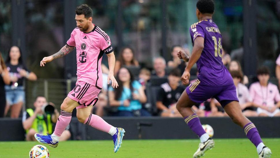 Messi hizo dos goles en la aplastante goleada del líder Inter Miami en el clásico ante Orlando