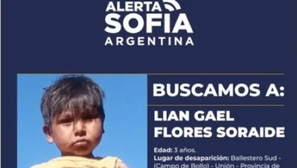 Desaparición de Lian: no hubo resultados en los rastrillajes