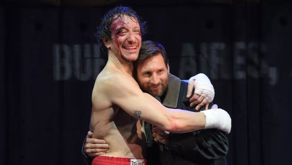 Lionel Messi fue a ver Rocky, la obra de su amigo Nicolás Vázquez