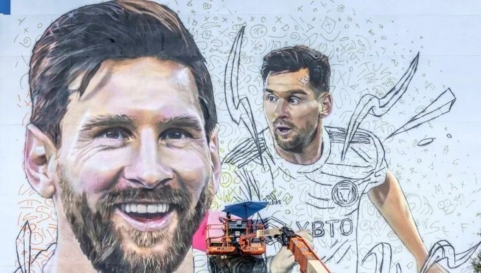 El impresionante mural de le pintaron a Lionel Messi