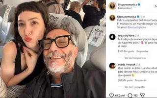 Fito Páez y Sofía Gala blanquearon su romance con su primer posteo juntos
