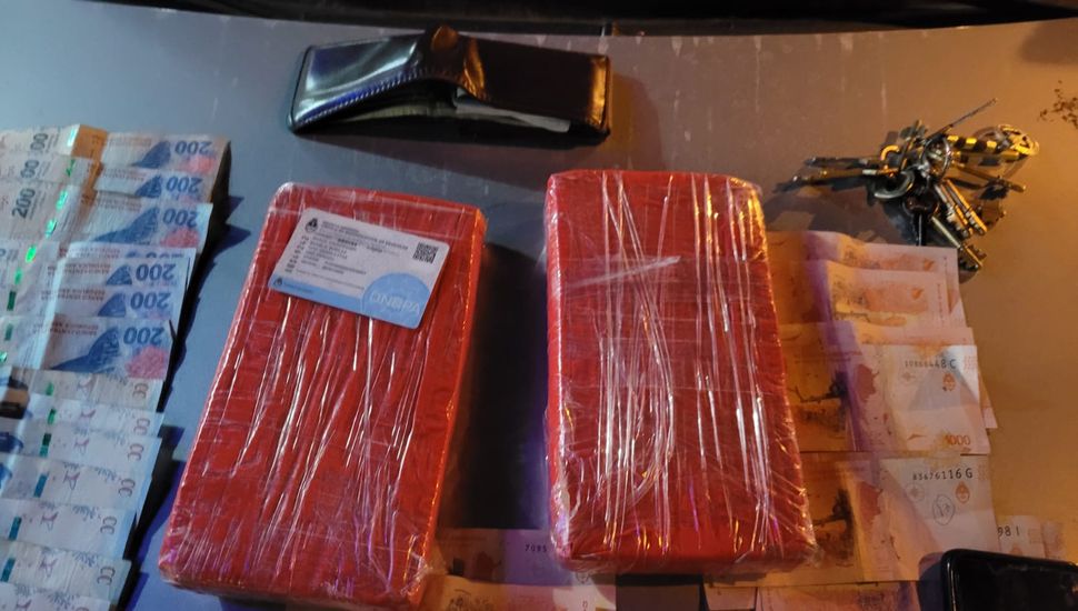 Incautaron más dos kilos de cocaína en un control policial en Ruta 7