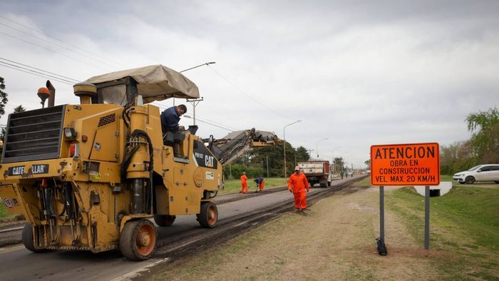 Iniciaron las obras de repavimentación en la Avenida Pellegrini