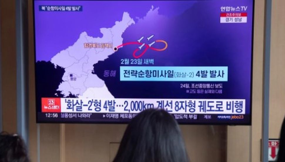 Advertencia para EEUU: Corea del Norte disparó cuatro misiles
