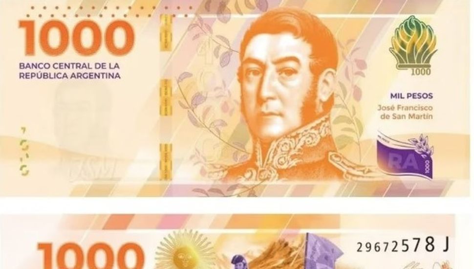 Cómo será el nuevo billete de $1.000 que llevará la imagen de San Martín
