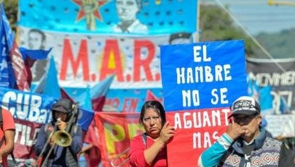 La marcha federal piquetera montó acampe en Buenos Aires