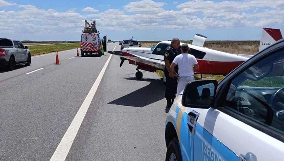 Aterrizaje forzoso en Pinamar