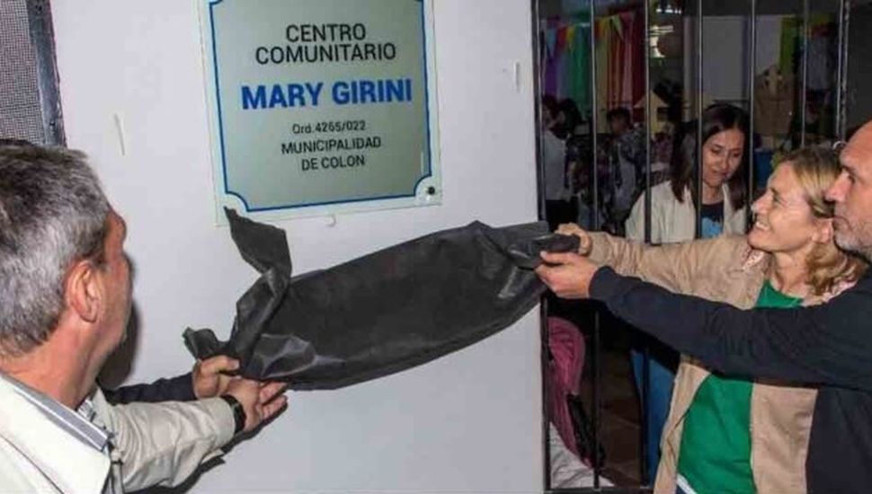 Impusieron el nombre de “Mary Girini” al Centro Comunitario de Colón
