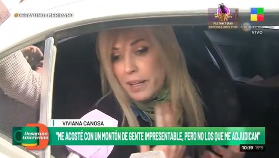 Canosa: “Me acosté con un montón de gente impresentable, pero no con los que me adjudican”