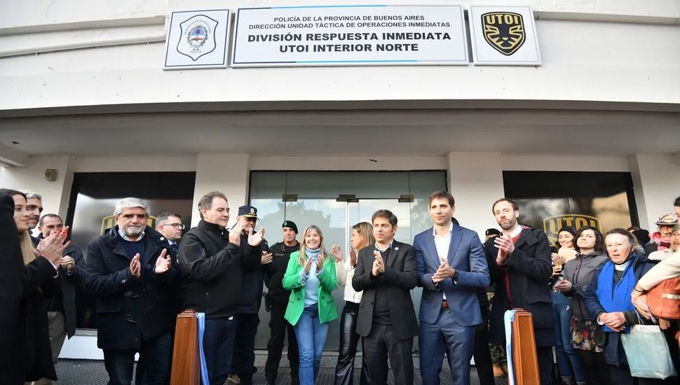 Axel Kicillof inauguró una base para reforzar la seguridad