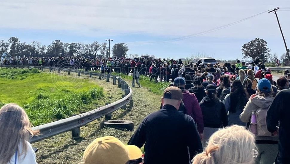 Los peregrinos de Pergamino llegaron al Santuario de la Virgen del Rosario de San Nicolás