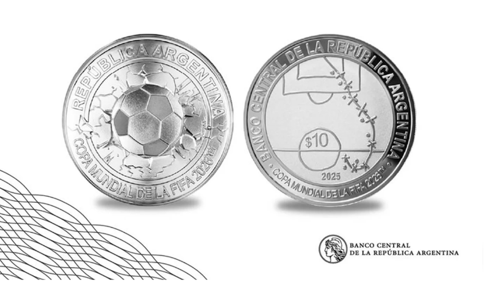 El Banco Central lanzó una moneda FIFA 2026 donde borró a Maradona