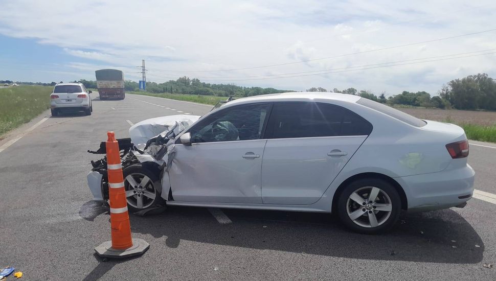 Marita Conti sufrió un fuerte choque en la Autovía