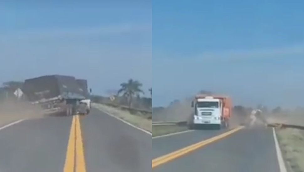 Un camionero se descompensó y casi provoca una tragedia