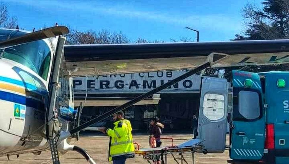 El Aeródromo recibió un nuevo vuelo sanitario