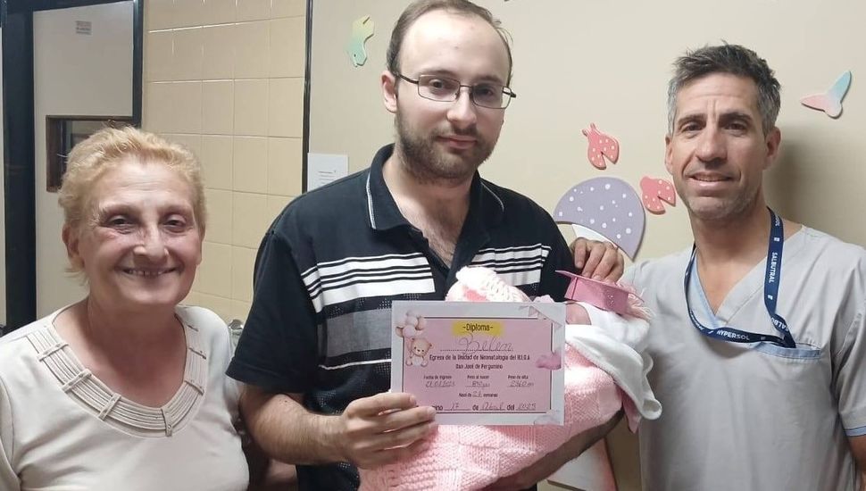 Belén Quispe, la beba que nació solo 27 semanas y 859 gramos, recibió el alta