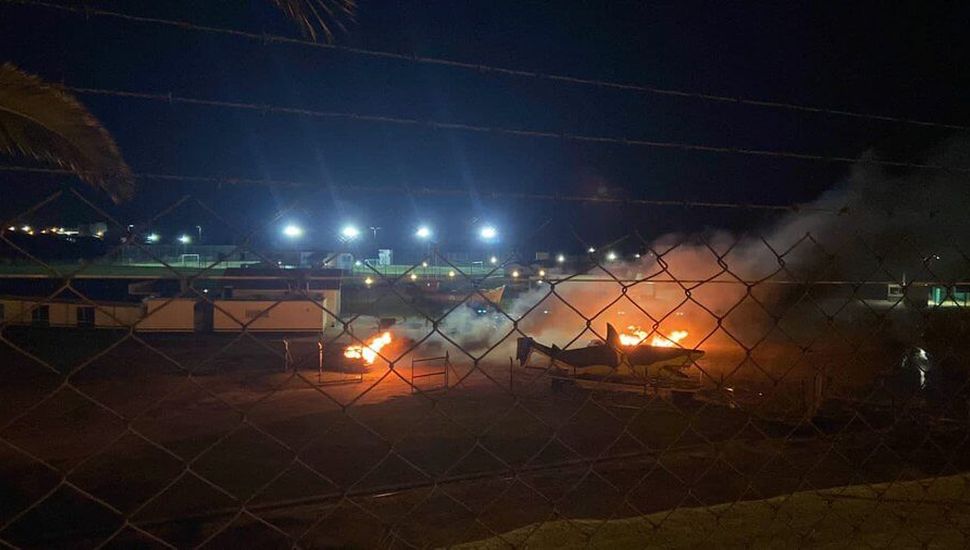 Los Barras quemaron cinco autos del plantel de Aldosivi tras la derrota con Godoy Cruz