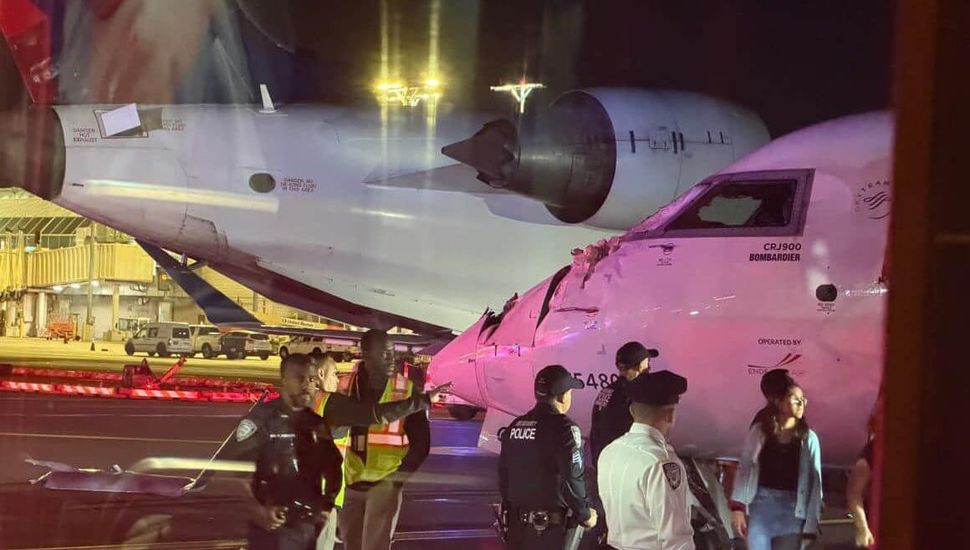 Chocaron dos aviones en el aeropuerto La Guardia de Nueva York: una persona herida
