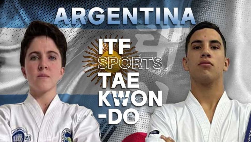 Los rojenses Sabrina Mai y Joaquín Teysssandier se coronaron campeones mundiales de Taekwondo