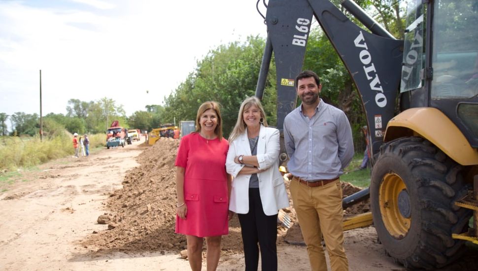 Guzzo y Álvarez Rodríguez recorrieron obra de desagüe