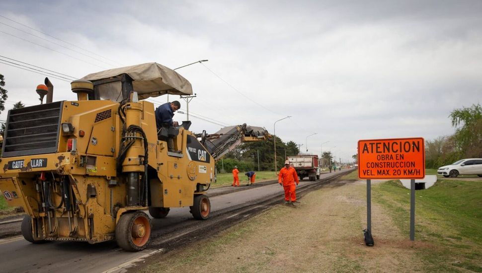 Iniciaron las obras de repavimentación en la Avenida Pellegrini