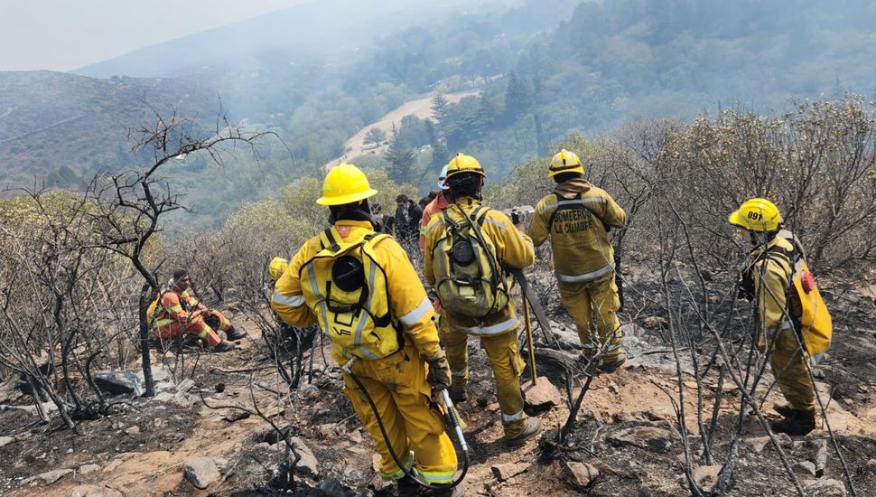 Milei viajó a Córdoba para recorrer las zonas afectadas por los incendios