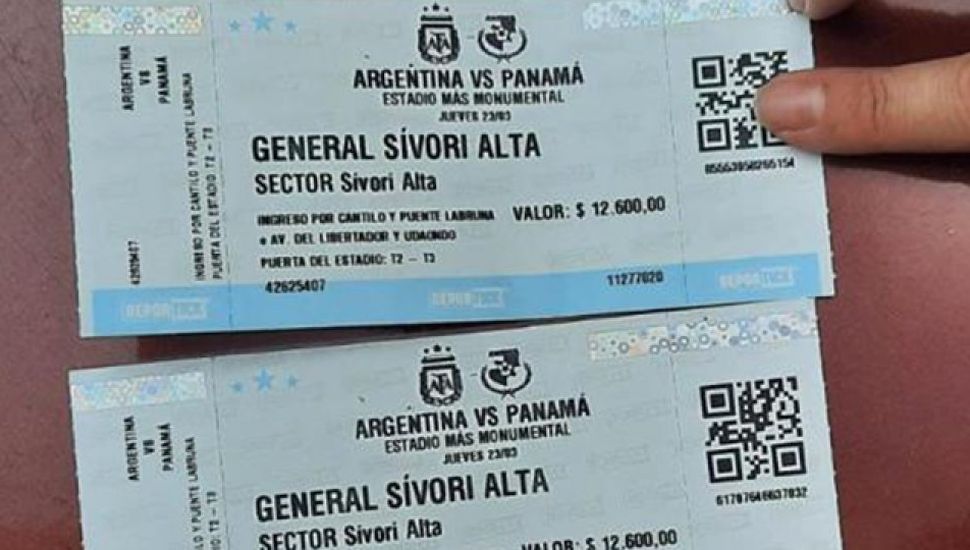 Incautaron entradas para la reventa del partido entre Argentina-Panamá