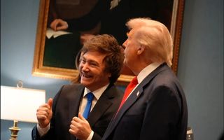 Javier Milei piensa en el Foro de Davos