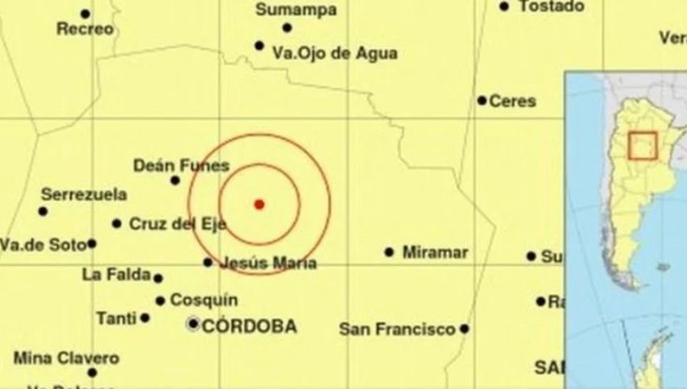 Un sismo de 4,6 de magnitud se sintió en el noreste de Córdoba