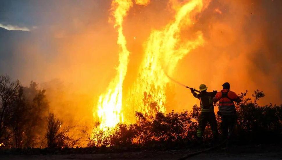 El kicillofismo marcha con ambientalistas por los incendios en el sur