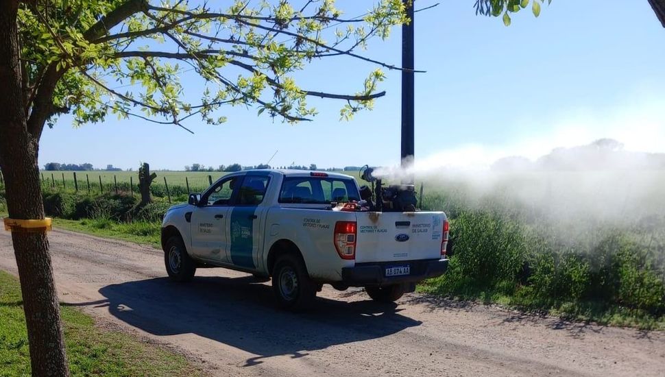 Ante las proyecciones del aumento del número de contagios, en Rojas se realizan fumigaciones contra el dengue