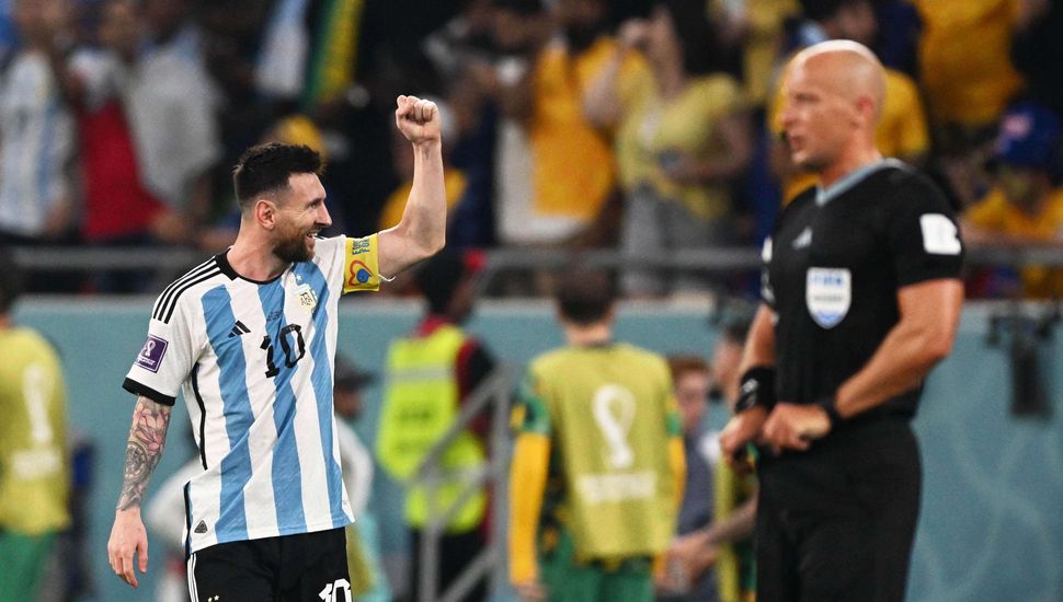 Argentina le gana 1 a 0 a Australia al término del primero tiempo