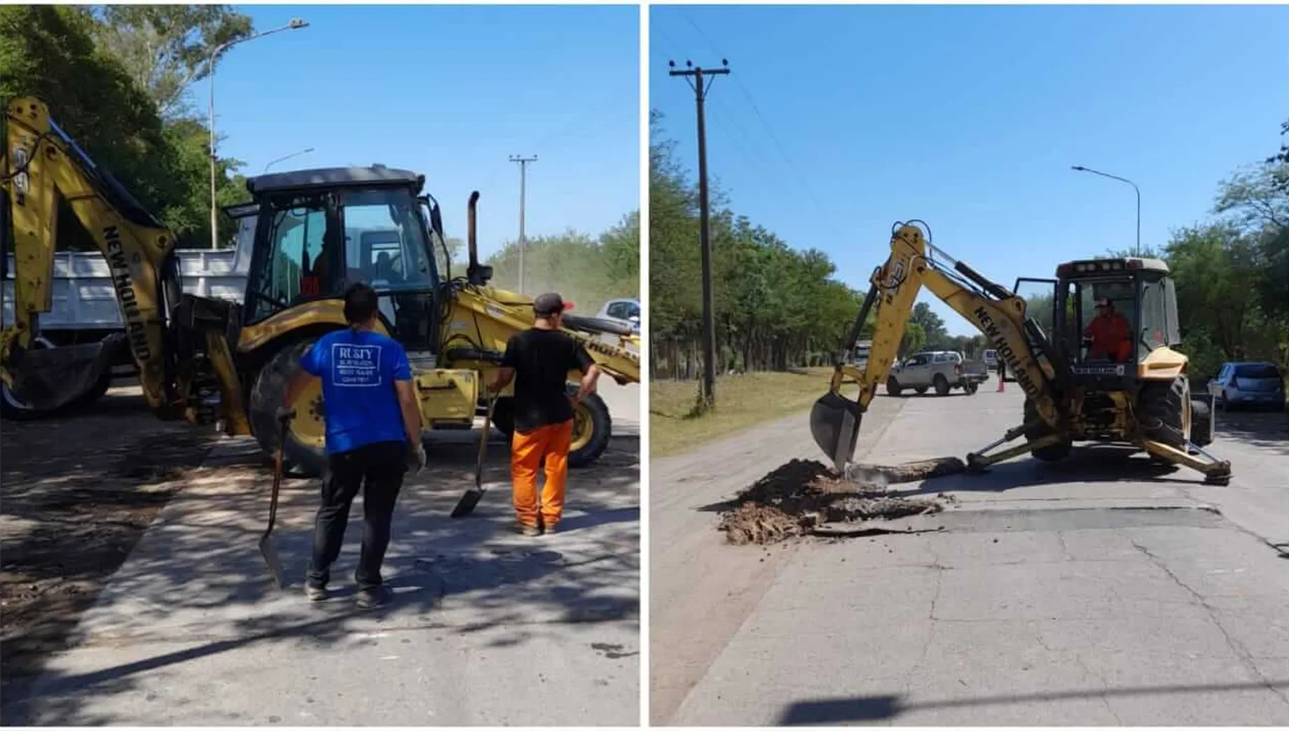 Continúan las obras de bacheo en los barrios de la ciudad