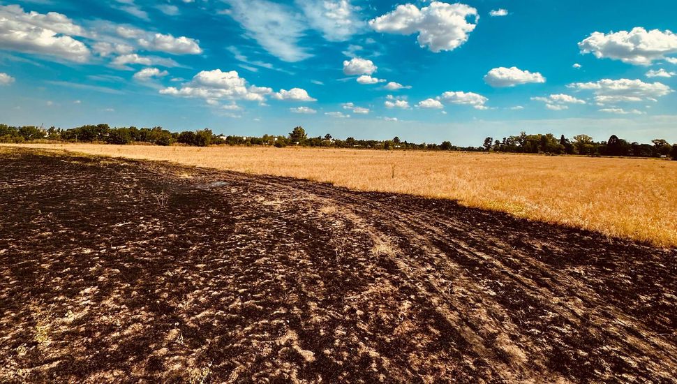 Nueva jornada con incendios de pastizales en Pergamino