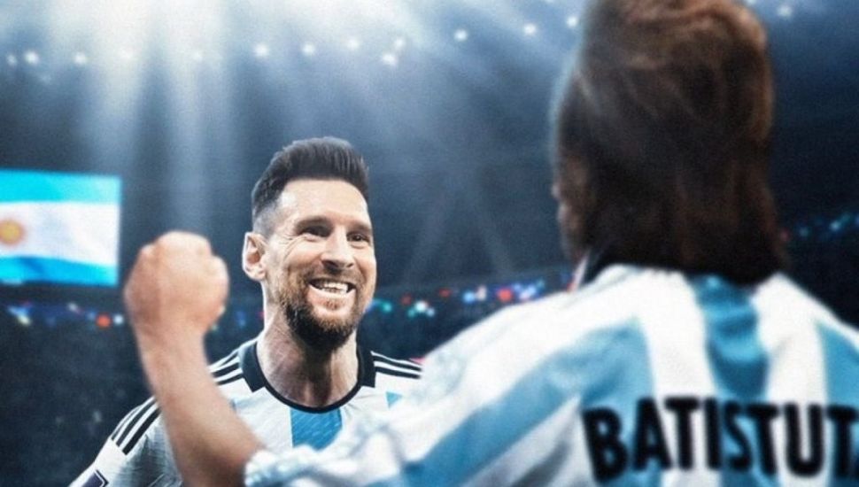 Batistuta le hizo una dedicatoria a Messi por alcanzarlo como máximo goleador en mundiales