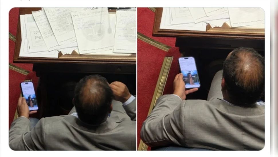 Uruguay: captan a un senador mirando fotos de Zaira Nara y generó polémica