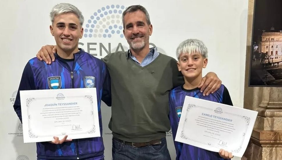 El Senado de la Nación distinguió a la delegación de la Escuela Regional de Rojas de Taekwon-do