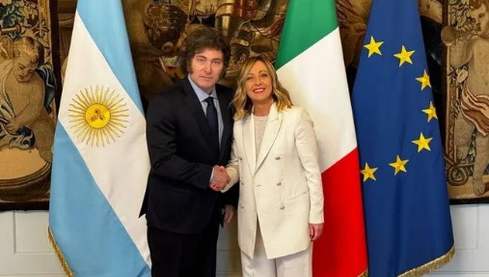 El presidente Milei se reunió con Giorgia Meloni y Sergio Mattarella