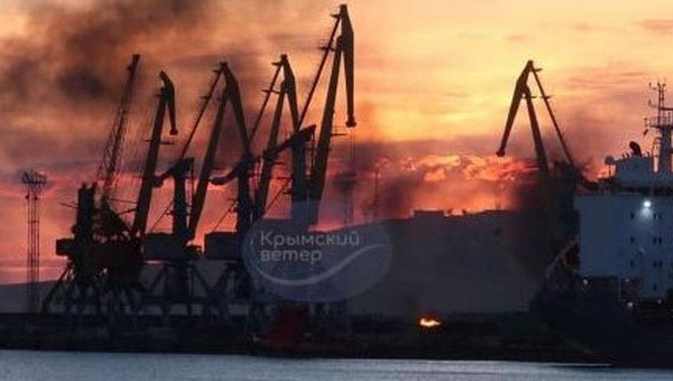 Ucrania dañó un buque ruso en el mar Negro