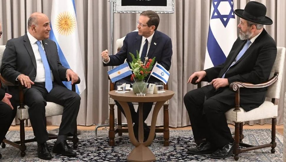 Manzur se reunió con el presidente Herzog en Israel