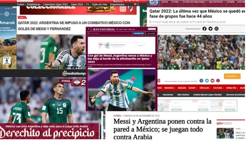 Cómo vieron los medios mexicanos la caída de su equipo ante Argentina